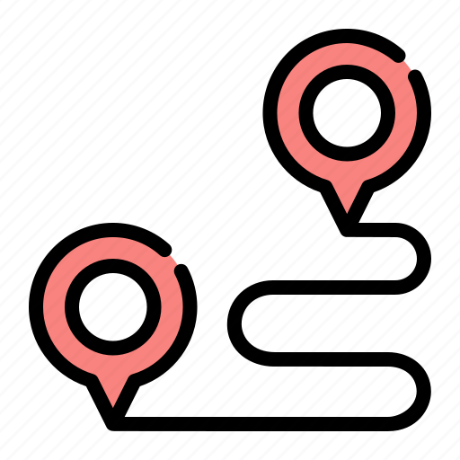 Route, location, map, ecommerce, pin icon - Download on Iconfinder