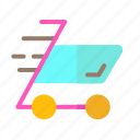cart, trolley, purchase, buy, e commerce, vector, transportation