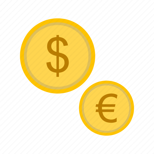 Dollar, euro, coins icon - Download on Iconfinder