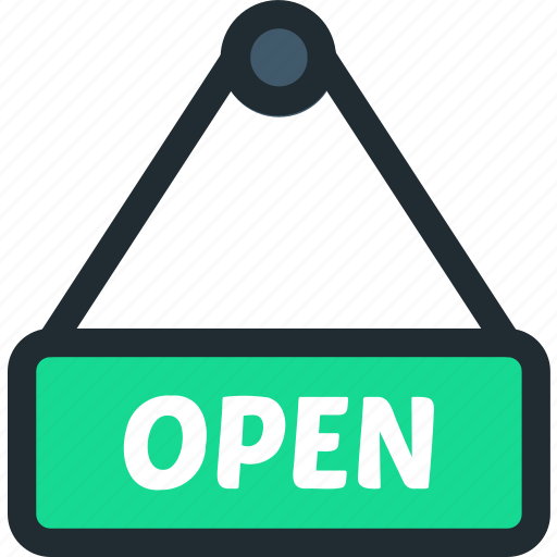 Open, sign, store, shop, tag, label, online icon - Download on Iconfinder