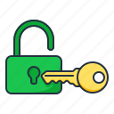 unlock, lock, key, unlocked, padlock, secure, security, open, safe