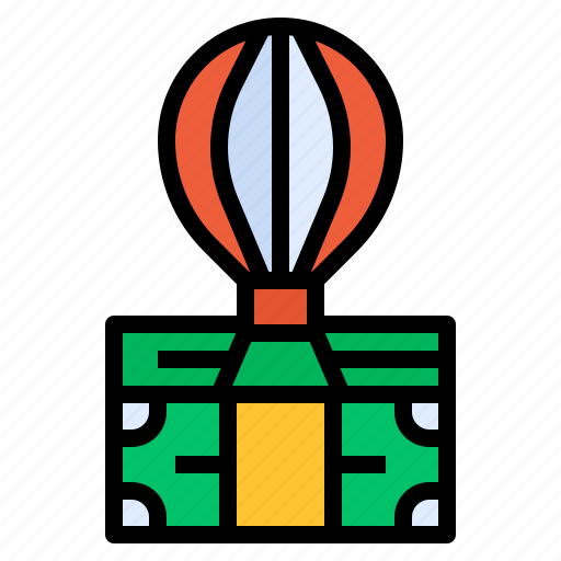 Balloon, banknote, crisis, economic, inflation icon - Download on Iconfinder