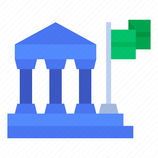 Bank, flag, macroeconomics, national, place icon - Download on Iconfinder