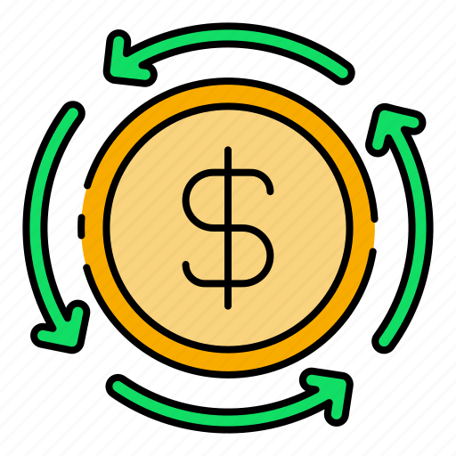 Circular, economy, circular economy, money, green economy, cash flow, refinancing icon - Download on Iconfinder