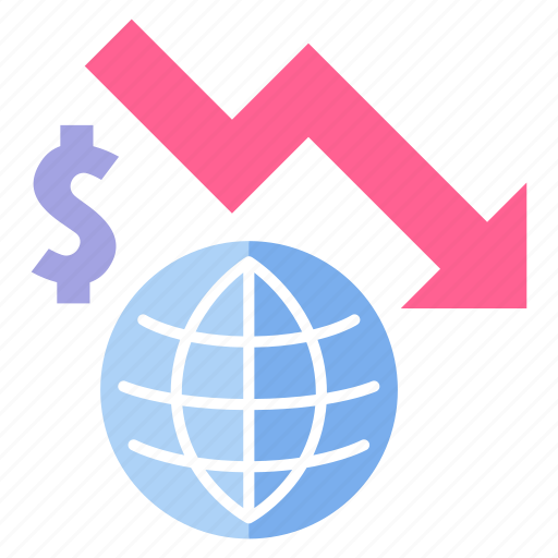 Chart, down, economy, finance, global, recession, world icon - Download on Iconfinder