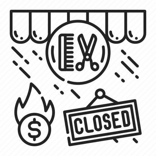 Bankruptcy, business, closing, collapse, crisis, economic, salon icon - Download on Iconfinder