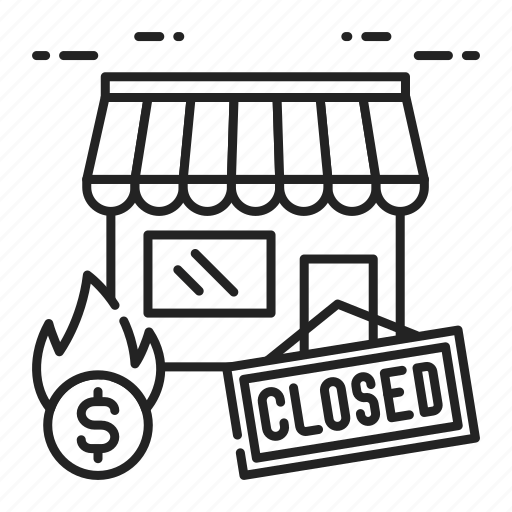 Bankruptcy, business, closing, collapse, crisis, economic, shop icon - Download on Iconfinder