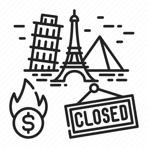 Bankruptcy, business, closing, collapse, crisis, economic, landmark icon - Download on Iconfinder