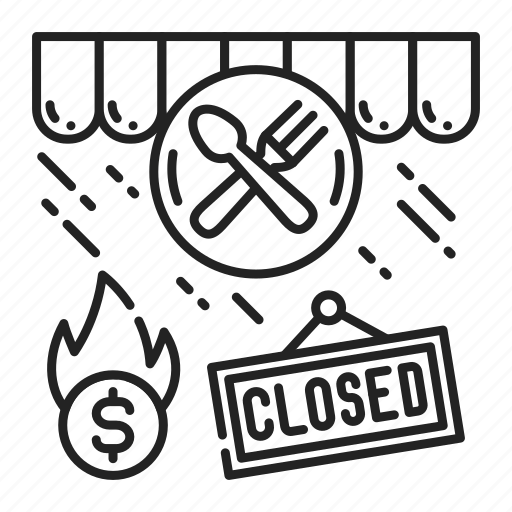 Bankruptcy, business, closing, collapse, crisis, economic, restaurant icon - Download on Iconfinder