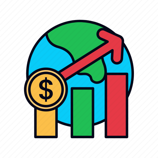 Economy, global economy, economic, money, coin, business and finance, chart icon - Download on Iconfinder