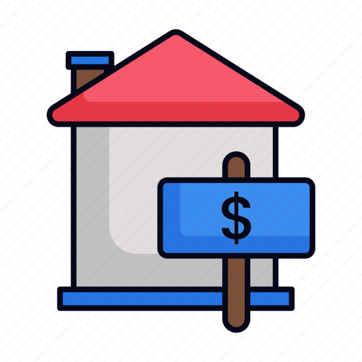 House for sale, real estate, for sale, property, sign, signaling, home icon - Download on Iconfinder