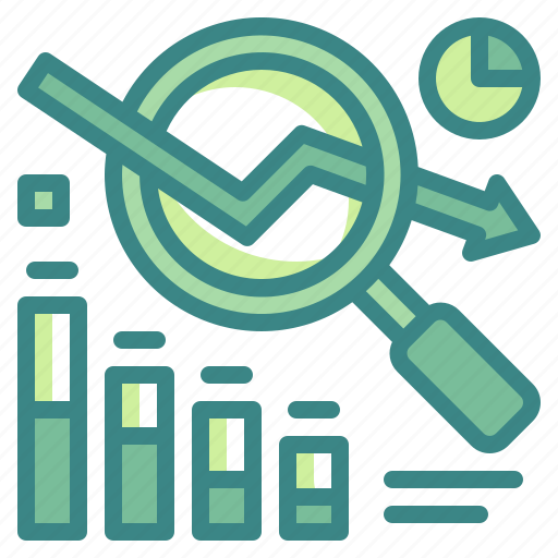Analytics, glass, graph, magnifying, marketing, search, statistics icon - Download on Iconfinder