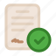 document, file, checkmark, validation 