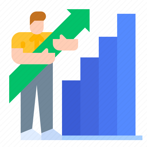 Businessman, chart, economic, graph, statistic icon - Download on Iconfinder