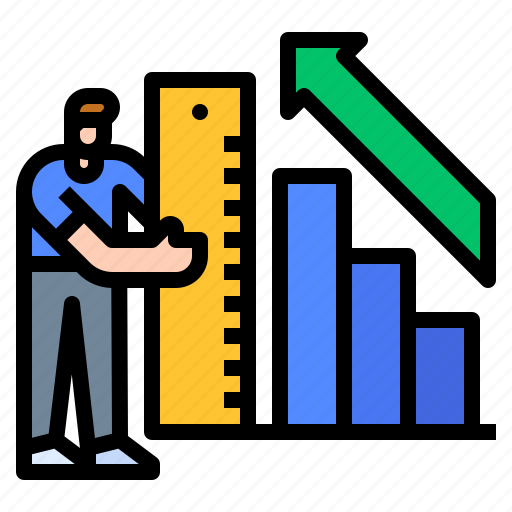 Businessman, chart, measurement, ruler, statistic icon - Download on Iconfinder