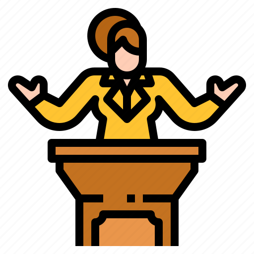 Businesswoman, institutions, political, politician icon - Download on Iconfinder