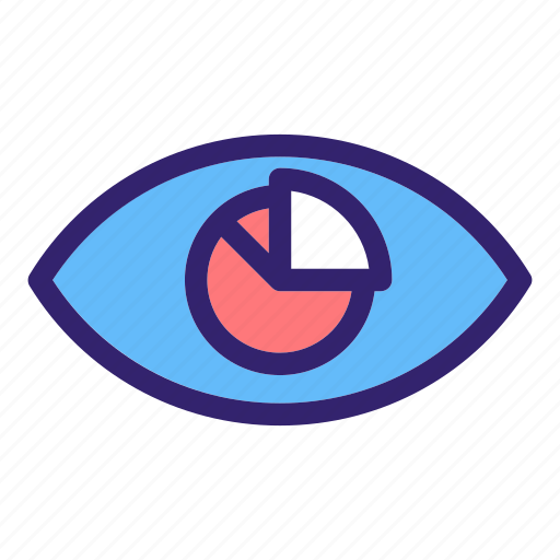 Analytics, eye, pie chart, seo and web, view, visibility, visible icon - Download on Iconfinder