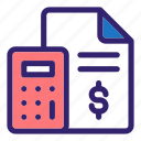 calculator, commerce, commerce and shopping, invoice, payment, receipt, ticket