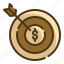 target, shooting, finance, circular, coin, money 