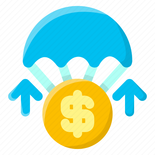 Economy, growth, income, increase, money, parachute, profit icon - Download on Iconfinder