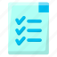 checklist, document, economy, paper, paperwork, report, task 