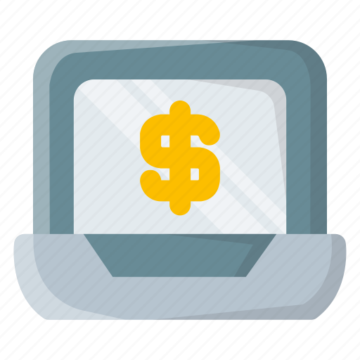 Computer, economy, freelance, laptop, online banking, transaction, work from home icon - Download on Iconfinder