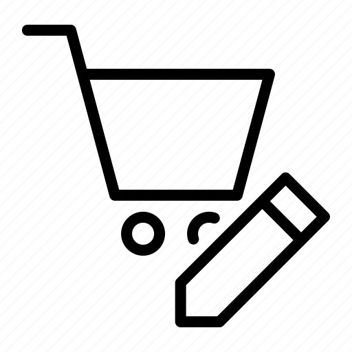 Cart, edit, market, shop, store icon - Download on Iconfinder