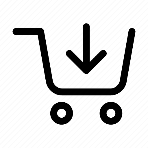 Shopping, cart, down, download icon - Download on Iconfinder