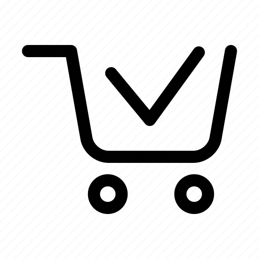 Shopping, cart, checkmark, check mark icon - Download on Iconfinder