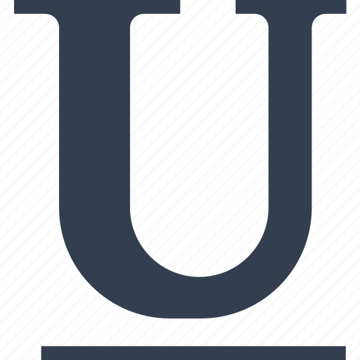 Underline, line, u, editit, format icon - Download on Iconfinder