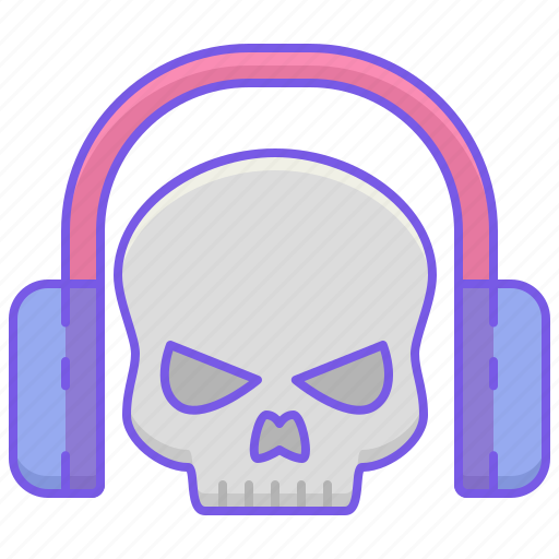 Hardstyle, headphones, music, skull icon - Download on Iconfinder