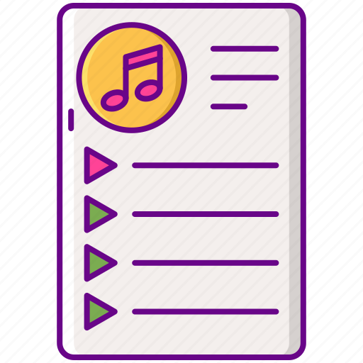 Playlist, music, document icon - Download on Iconfinder