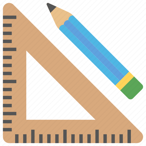 Architectural tools, drafting tools, pencil, set square, stationery icon - Download on Iconfinder