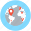 globe, localization, map location, map pin, world location 