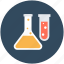 flask, lab glassware, lab research, laboratory test, test tube 
