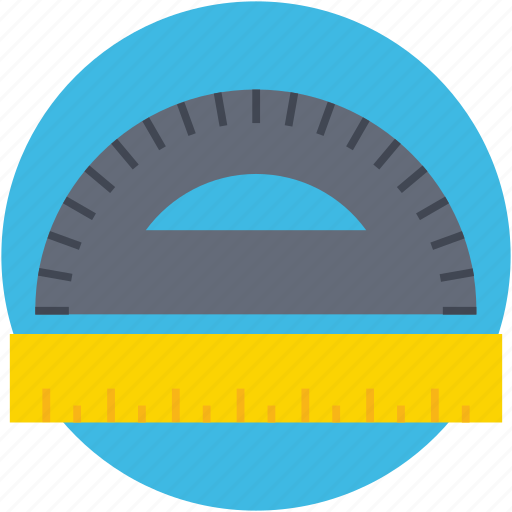Degree tool, geometry tool, measuring tool, protractor, ruler icon - Download on Iconfinder