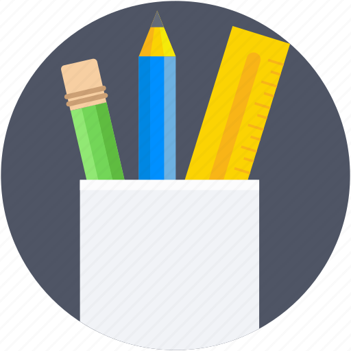 Pen cup, pencil case, pencil holder, pencil pot, stationery holder icon - Download on Iconfinder