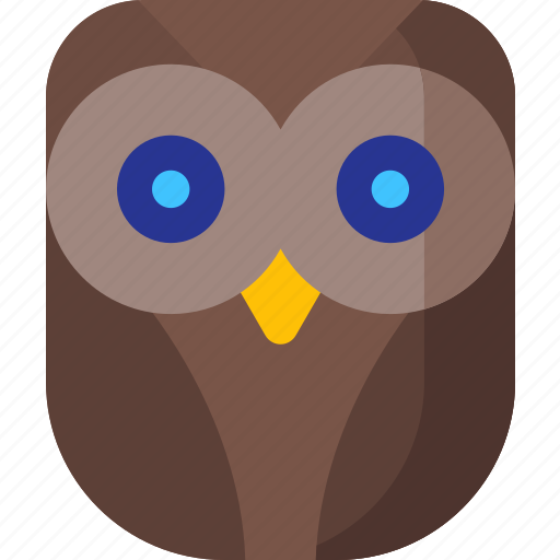 Owl, animal, expression, face, wisdom, wise icon - Download on Iconfinder