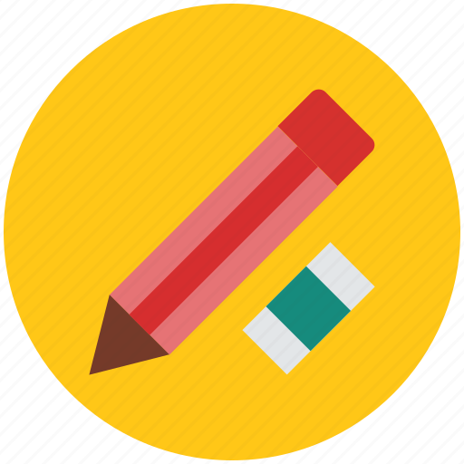 Eraser, lead pencil, pencil, school rubber, stationery icon - Download on Iconfinder