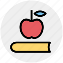 apple, book, education, knowledge, notebook, study