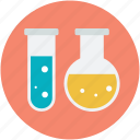 flask, lab glassware, lab research, laboratory test, test tube