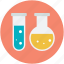flask, lab glassware, lab research, laboratory test, test tube 