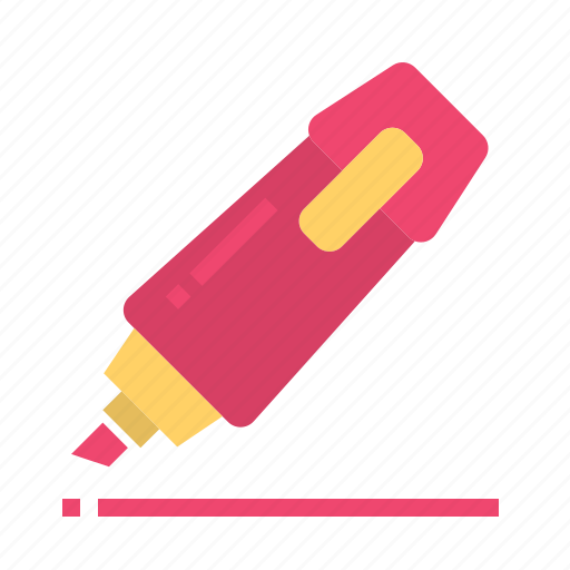 Highlighter, marker, writing, pen, art, and, edit icon - Download on Iconfinder