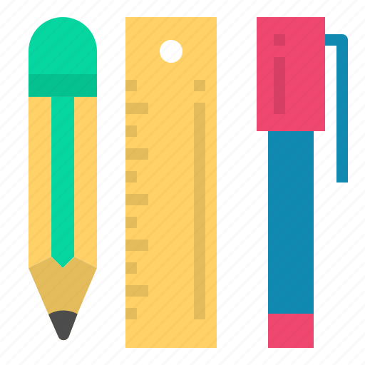 Paper, stationery, equipment, educationruler, pencil, box, office icon - Download on Iconfinder