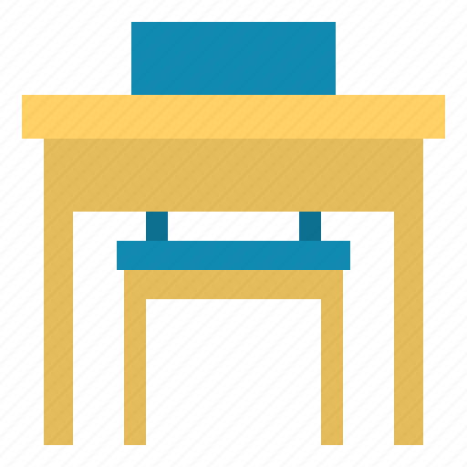 School, desk, seat, furniture, household, chair, class icon - Download on Iconfinder
