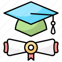 scroll, mortarboard, study, education, knowledge, learning, diploma