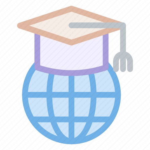 Cap, caps, earth, education, globe, graduation, planet icon - Download on Iconfinder