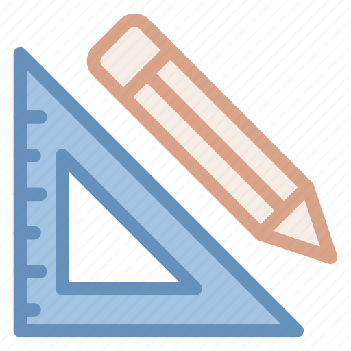 Education, mathematics, maths, measure, measuring, pen, square icon - Download on Iconfinder