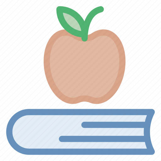 Apple, book, books, class, fruit, scholastics, school icon - Download on Iconfinder