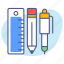 pencil and ruler, pencils, draw, pen, school, drawing, pencil 